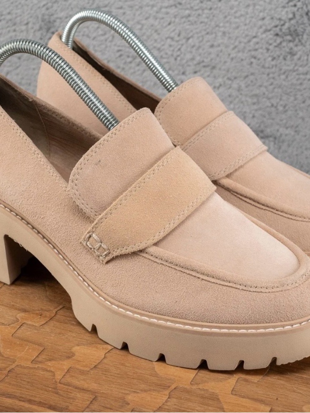 Dolce Vita Halona Dune Suede Chunky Platform Loafers Size 7.5